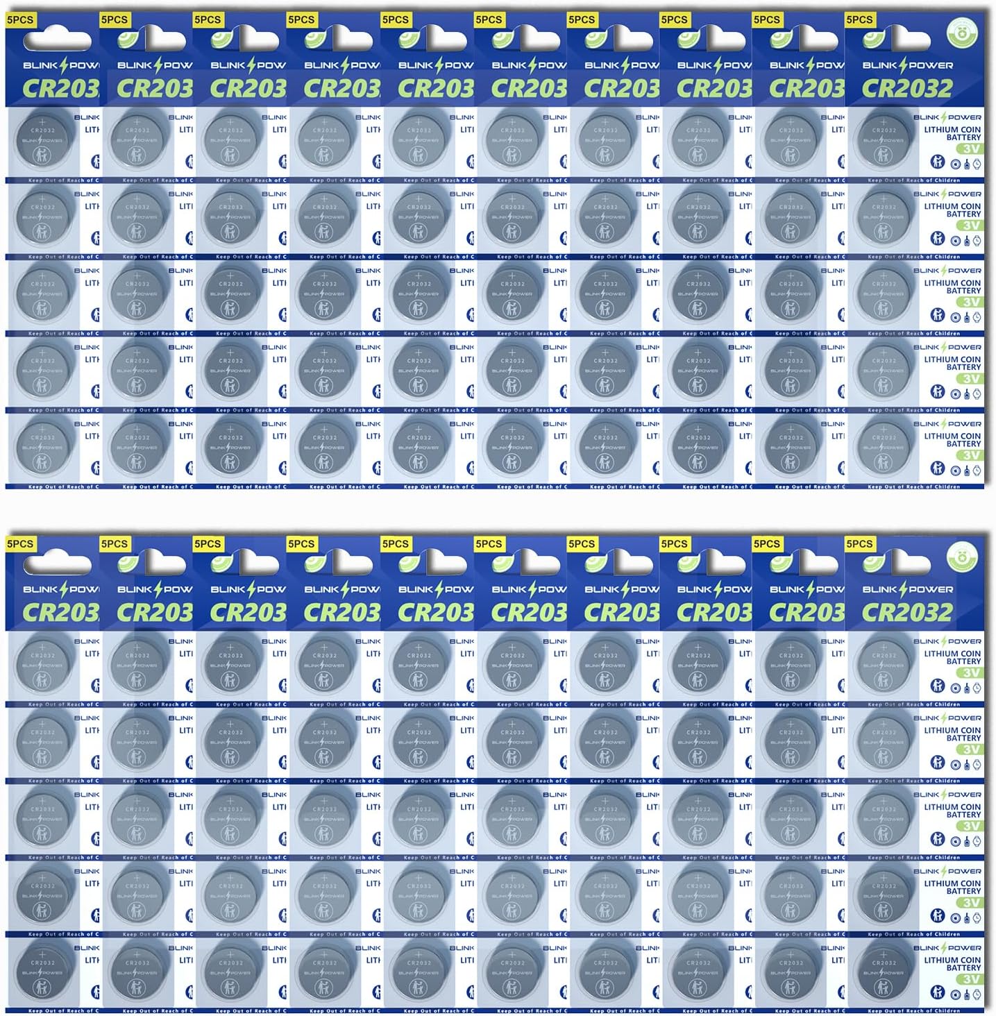 CR2032 Lithium 3V Coin Batteries, 240mAh Lasting for AirTag