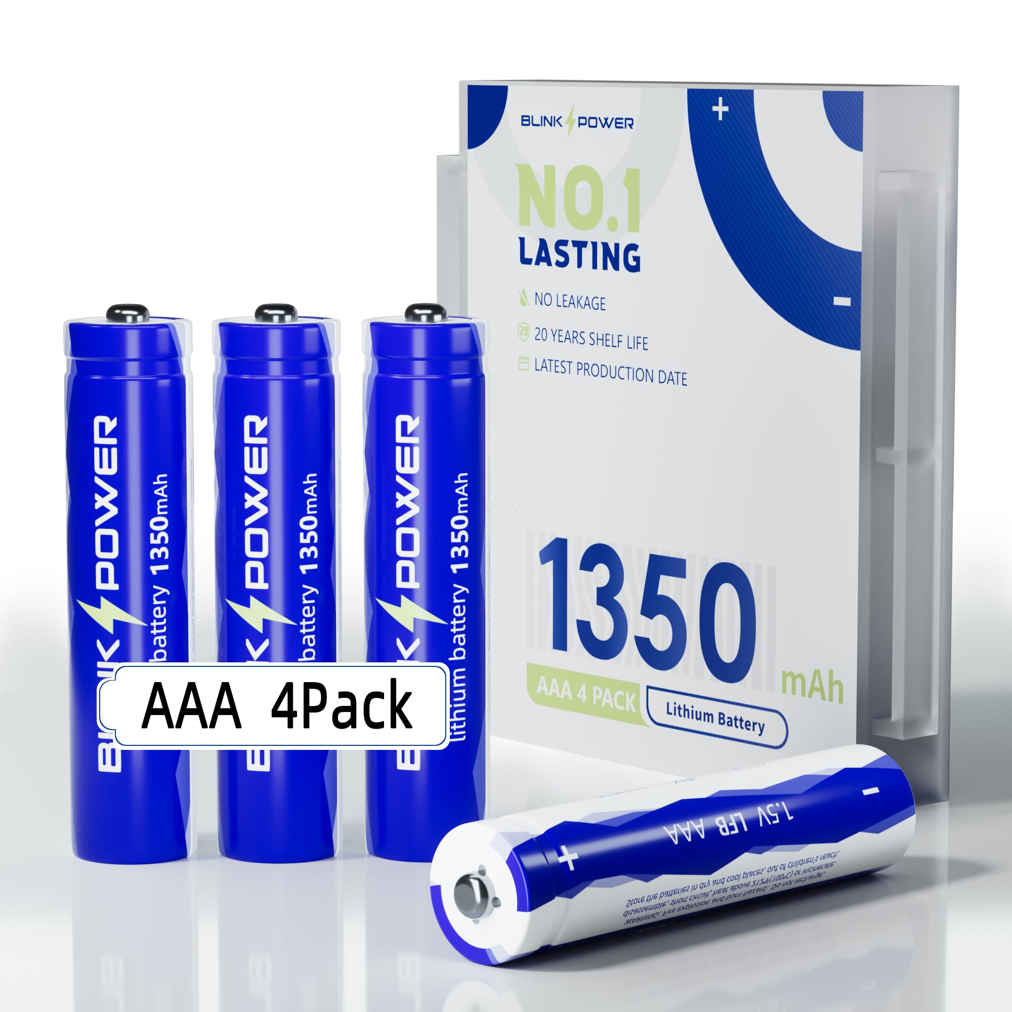 AAA Lithium Batteries, Tripple A NO.1 Lasting 1350mAh, 1.5V, Non-rechargeable