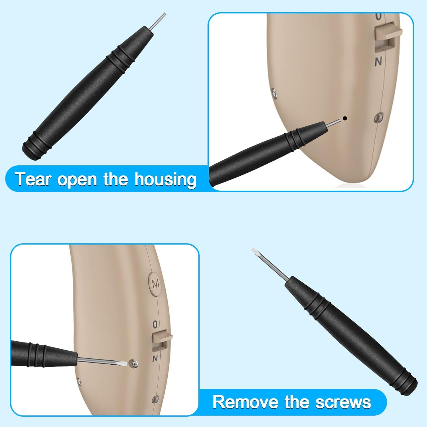 Blinkspower Hearing Aid Batteries Removing Tool and Cleaning Kits