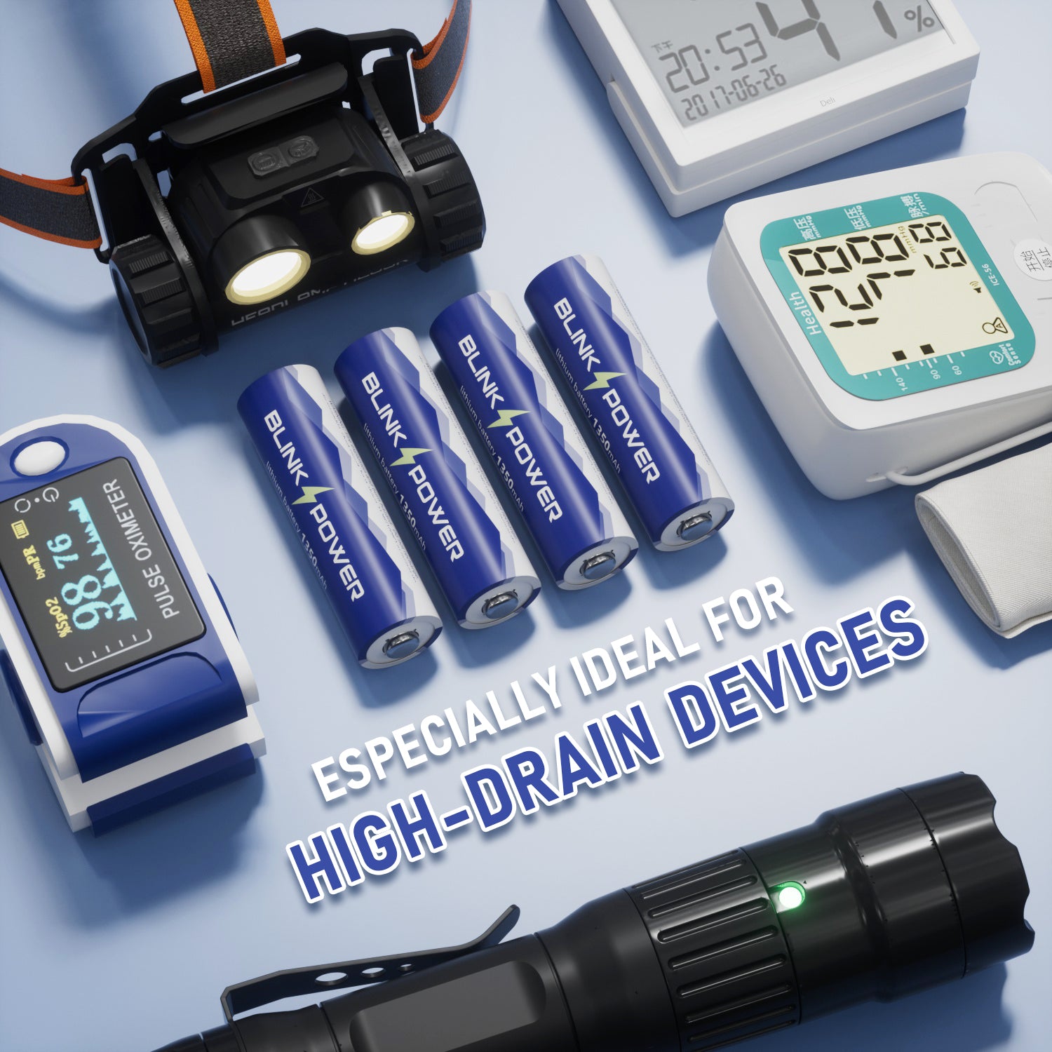 AAA Lithium Batteries, Tripple A NO.1 Lasting 1350mAh, 1.5V, Non-rechargeable