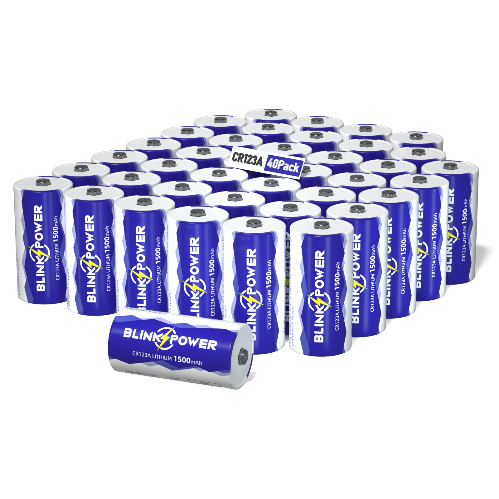 CR123A 3V Lithium Battery, 1500mAh Longest Lasting for Flashlight