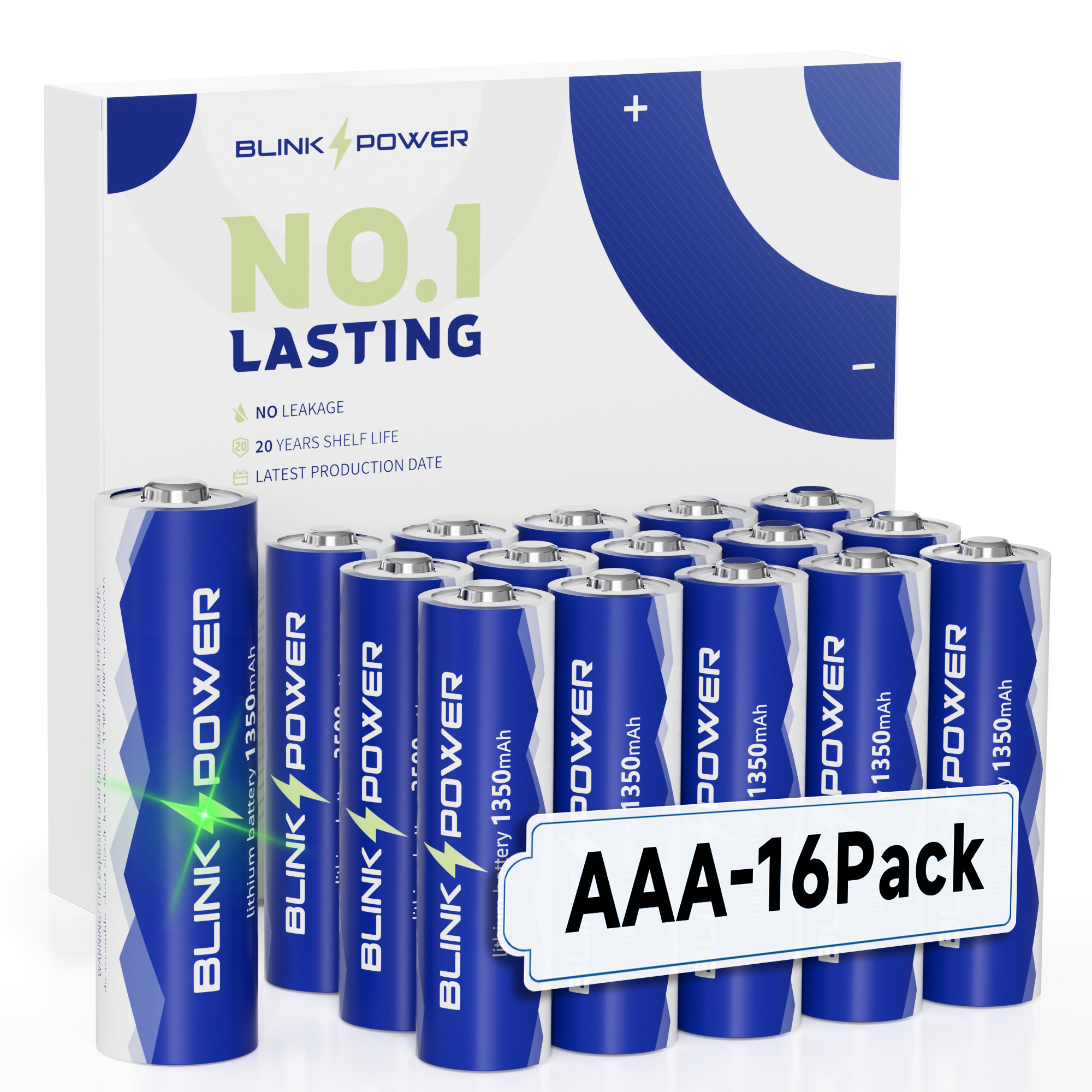 AAA Lithium Batteries, Tripple A NO.1 Lasting 1350mAh, 1.5V, Non-rechargeable