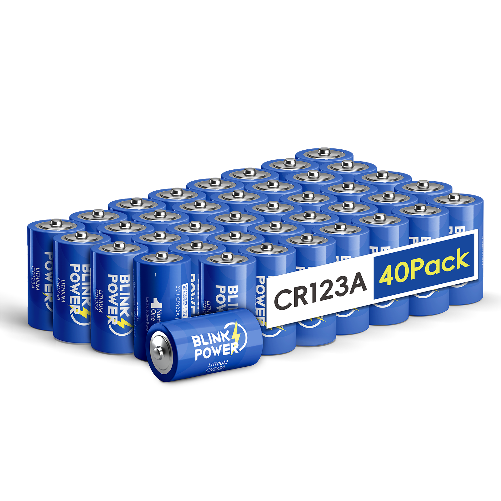 CR123A 3V Lithium Battery, 1700mAh Longest Lasting for Flashlight