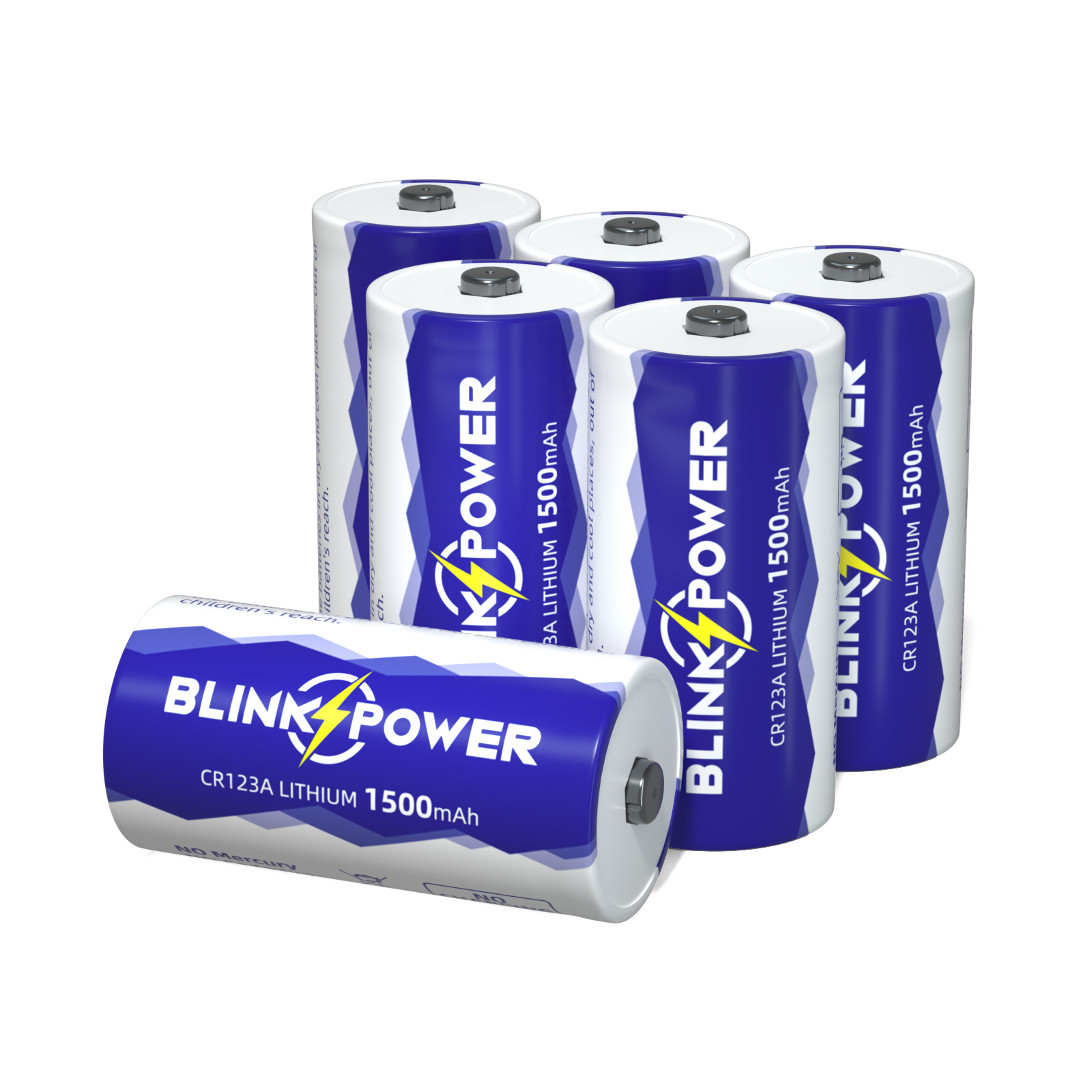 CR123A 3V Lithium Battery 6 Pack, 1500mAh Longest Lasting for Flashlight