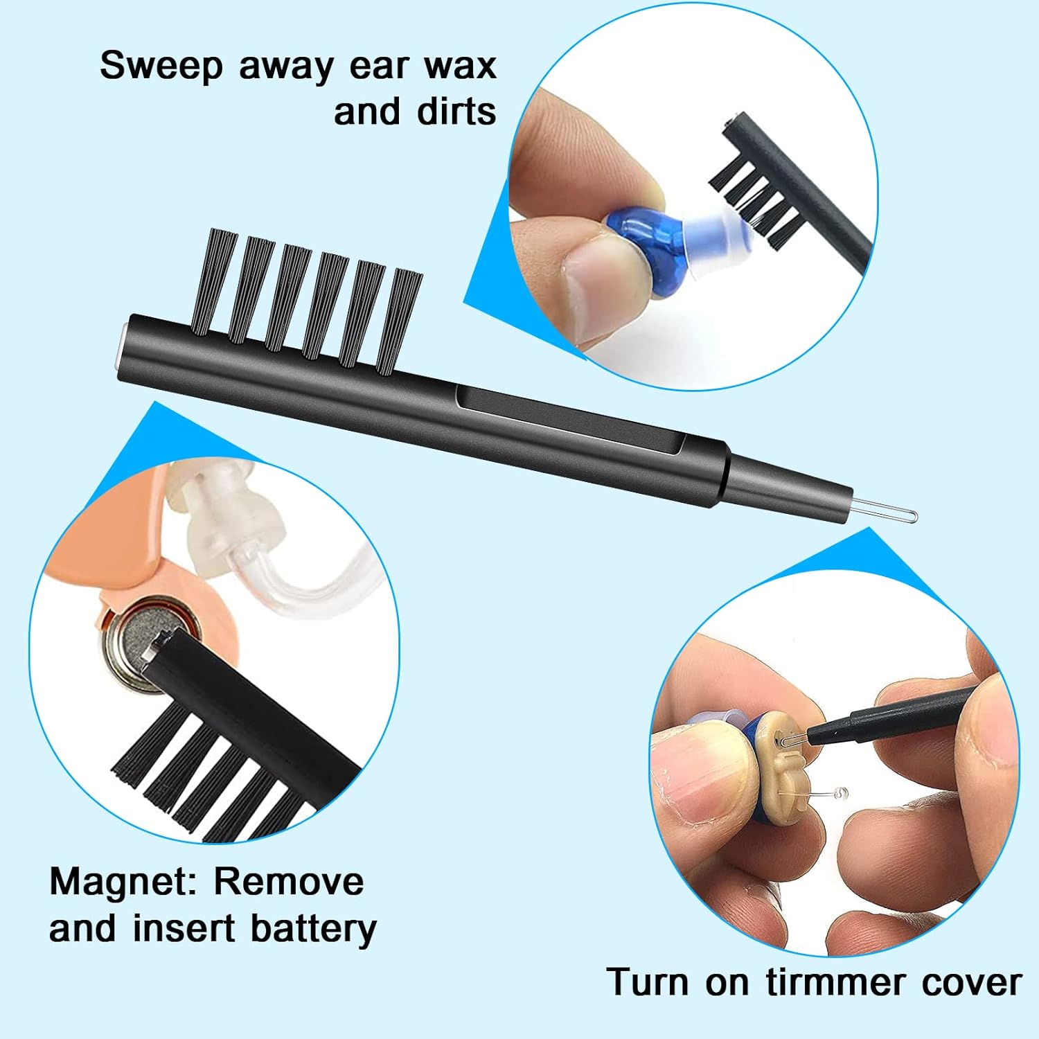 Blinkspower Hearing Aid Batteries Removing Tool and Cleaning Kits