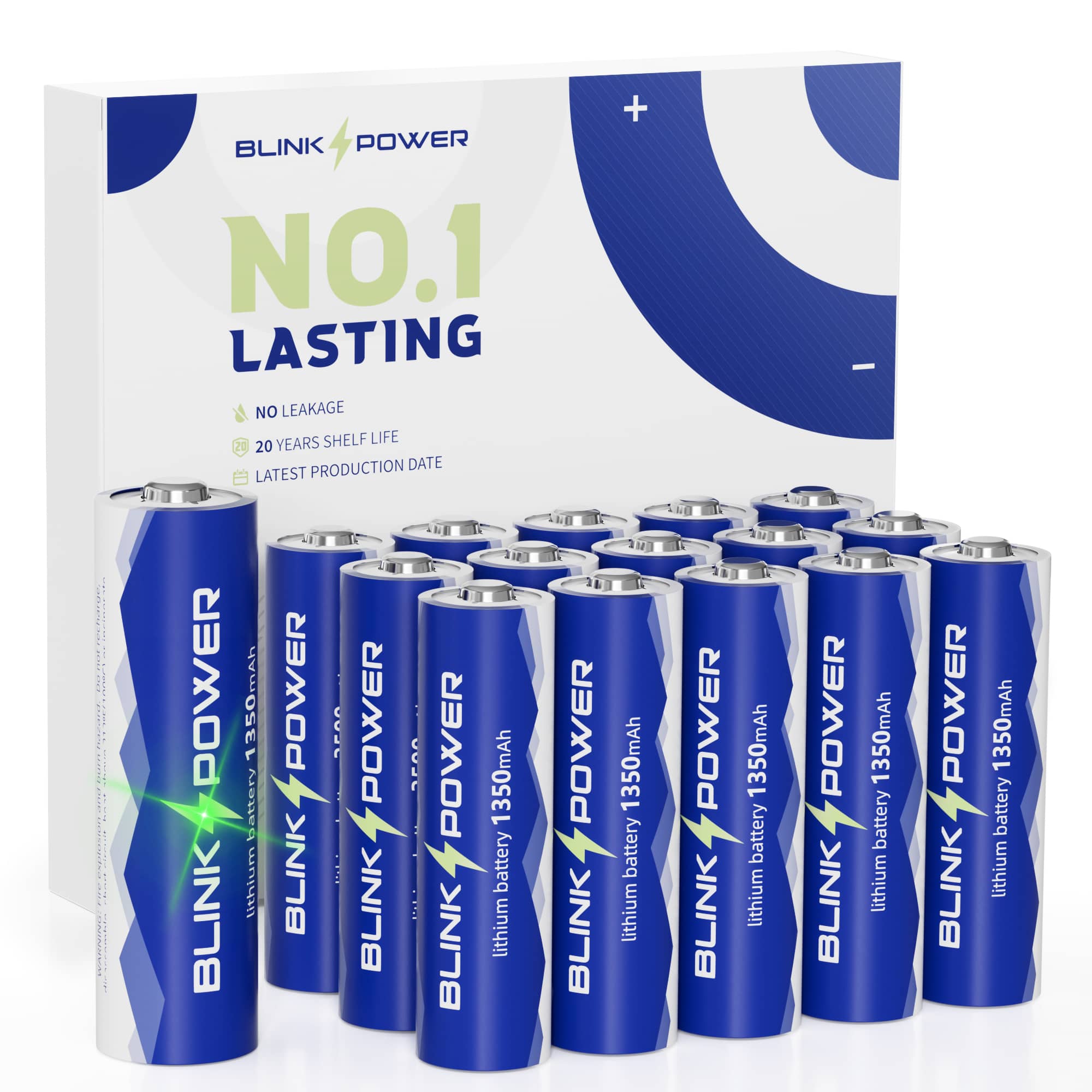 AAA Lithium Batteries 16 Pack, 1350mAh, 1.5V, Non-rechargeable