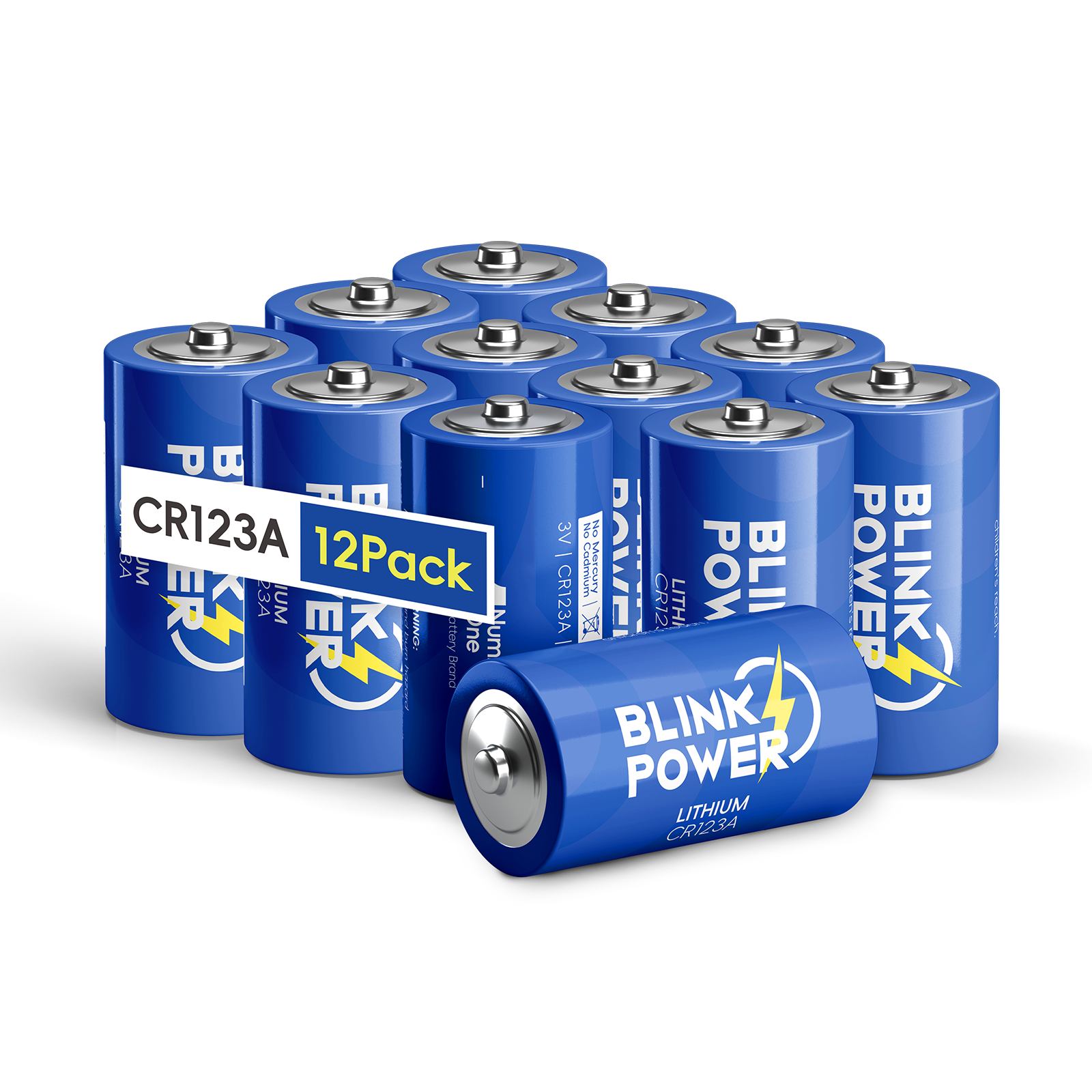 CR123A 3V Lithium Battery, 1700mAh Longest Lasting for Flashlight