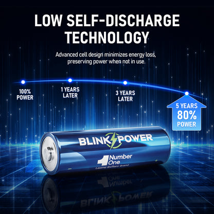Blinkspower Rechargeable AA Batteries, 3000mAh 1.2V Rechargeable  Batteries Recharge up to 1500x Times
